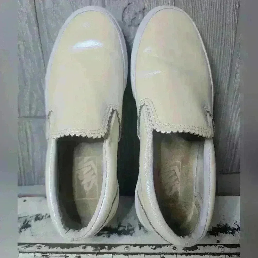 Vans iridescent slip on shoes. Size 5